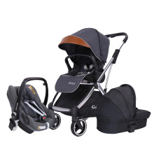 3 in 1 Baby  Stroller Luxury Newborn Baby Foldable Anti-shock Pushchair + Seat